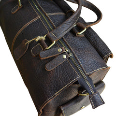 Leather Mens Cool Weekender Bag Vintage Travel Bag Duffle Bag for Men