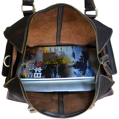 Leather Mens Cool Weekender Bag Vintage Travel Bag Duffle Bag for Men