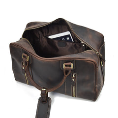 Vintage Leather Mens Weekender Bag Vintage Travel Bag Duffle Bag for Men