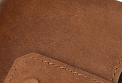 Genuine Leather Mens Zip Wallet Cool billfold Slim Bifold Wallet Card Wallet Purse for Mens