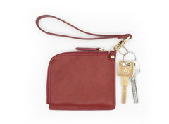 Leather Mens Zipper Small Wallet Wristlet Wallet Clutch Wallet Small Wallet for Men