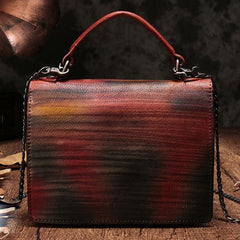 Vintage Womens Leather Handbags Purse Brown Satchel Handbags Shoulder Crossbody Bags for Ladies