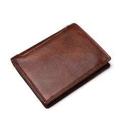 Leather Slim Small Mens Wallet Bifold billfold Wallet for Men