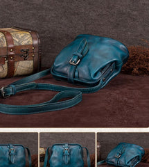 Gray Small Womens Leather Doctor Shoulder Bag Female Brown Doctor Bag Style Purse for Ladies