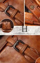 Brown Small Womens Leather Doctor Shoulder Bag Female Blue Doctor Bag Style Purse for Ladies