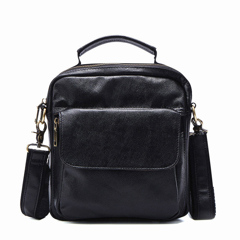 Leather Small Handbag Messenger Bag Shoulder Bag For Men