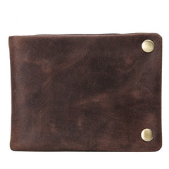 Leather Small Mens Wallet Bifold Vintage billfold Wallet for Men