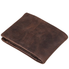 Leather Small Mens Wallet Bifold Vintage billfold Wallet for Men