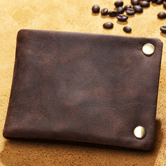 Leather Small Mens Wallet Bifold Vintage billfold Wallet for Men