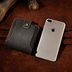 Leather Small Mens Wallet Vintage billfold Bifold Wallet for Men