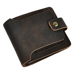 Leather Small Mens Wallet Vintage billfold Bifold Wallet for Men