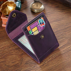 Leather Small Mens Wallet Zipper billfold Front Pocket Wallet Driver's License Card Wallet for Men