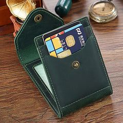 Leather Small Mens Wallet Zipper billfold Front Pocket Wallet Driver's License Card Wallet for Men