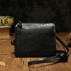 Brown SMall Leather Womens Small Shoulder Bag Small Black Leather Side Bag Crossbody Bag for Ladies