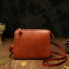 Brown SMall Leather Womens Small Shoulder Bag Small Black Leather Side Bag Crossbody Bag for Ladies