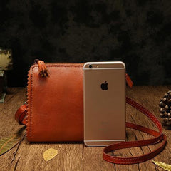 Brown SMall Leather Womens Small Shoulder Bag Small Black Leather Side Bag Crossbody Bag for Ladies