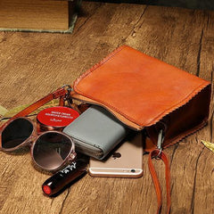 Brown SMall Leather Womens Small Shoulder Bag Small Black Leather Side Bag Crossbody Bag for Ladies