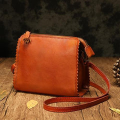 Brown SMall Leather Womens Small Shoulder Bag Small Black Leather Side Bag Crossbody Bag for Ladies