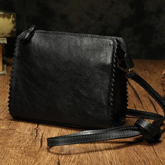 Brown SMall Leather Womens Small Shoulder Bag Small Black Leather Side Bag Crossbody Bag for Ladies