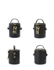 Leather Women Barrel Handbag Bucket Bag Shoulder Bag For Women