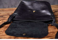 Leather Women Bucket Bag Black Shoulder Bag For Women