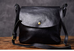 Leather Women Bucket Bag Black Shoulder Bag For Women