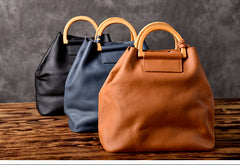 Leather Women Bucket Bag Handbag Shoulder Bag For Women with Tassels