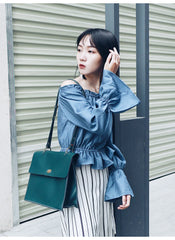 Leather Womens Briefcase Shoulder Bag Work Bag For Women
