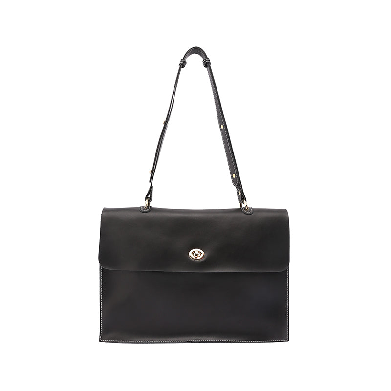 Leather Womens Briefcase Shoulder Bag Work Bag For Women