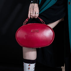 Leather Womens Round Handbag Crossbody Bag Shoulder Bag Purse For Women