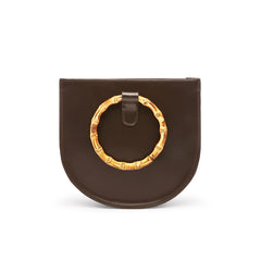 Leather Womens Round Handbags Saddle Shoulder Bag For Women