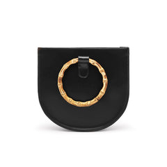 Leather Womens Round Handbags Saddle Shoulder Bag For Women