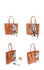 Leather Womens Stylish Brown Tote Bag Shoulder Bag For Women
