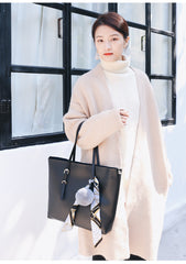 Leather Womens Stylish Brown Tote Bag Shoulder Bag For Women
