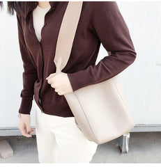 Leather Womens Tote Bucket Bags Work Bag Shoulder Bag For Women