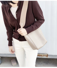 Leather Womens Tote Bucket Bags Work Bag Shoulder Bag For Women
