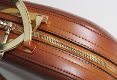 Leather handbag shoulder bag brown red for women leather crossbody bag - EverHandmade