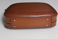 Leather handbag shoulder bag brown red for women leather crossbody bag - EverHandmade
