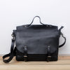 Leather men Black Briefcase Backpack Messenger Bag Shoulder bag