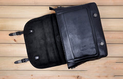Leather men Black Briefcase Backpack Messenger Bag Shoulder bag