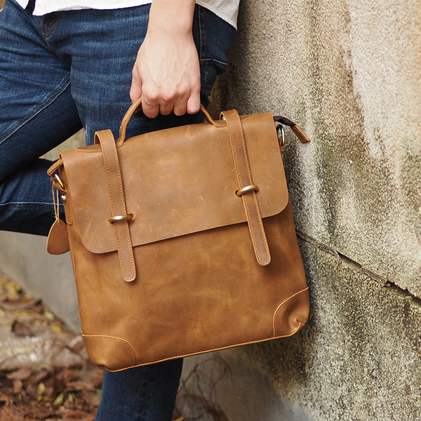 Leather men Briefcase Backpack Messenger Bag Shoulder bag