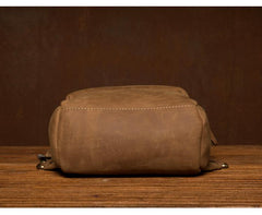 Cool Light Brown Leather Mens 10 inches Sling Bag Crossbody Pack Chest Bag for men