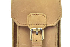 MEN LEATHER Belt Pouch WAIST BAG HIP PACK BELT BAG Cell Phone Holster