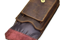 MEN LEATHER Belt Pouch WAIST BAG HIP PACK BELT BAG Cell Phone Holster