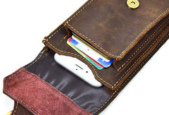 MEN LEATHER Belt Pouch WAIST BAG HIP PACK BELT BAG Cell Phone Holster