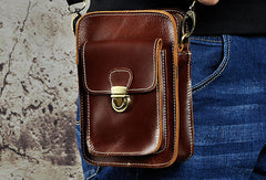 Cell Phone Purse Crossbody  Leather Cell Phone Holster Belt Pouch Leather Belt Bag for Men