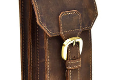 MEN LEATHER Belt Pouch WAIST BAG HIP PACK BELT BAG Cell Phone Holster
