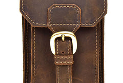 MEN LEATHER Belt Pouch WAIST BAG HIP PACK BELT BAG Cell Phone Holster
