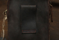 leather phone crossbody bag​ Leather Cell Phone Holster Belt Pouch Cell Phone Purse Crossbody Leather Belt Bag for Men