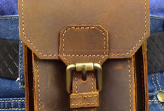 MEN LEATHER Belt Pouch WAIST BAG HIP PACK BELT BAG Cell Phone Holster